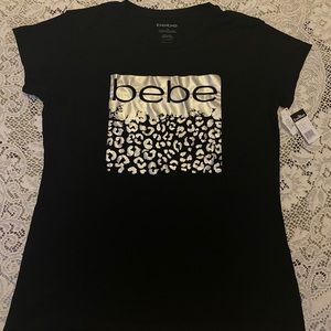 Bebe Black/Silver T Shirt